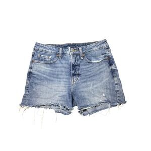 Old Navy OG Straight High Rise Denim Jean Shorts Women‎ 4 Distressed Frayed